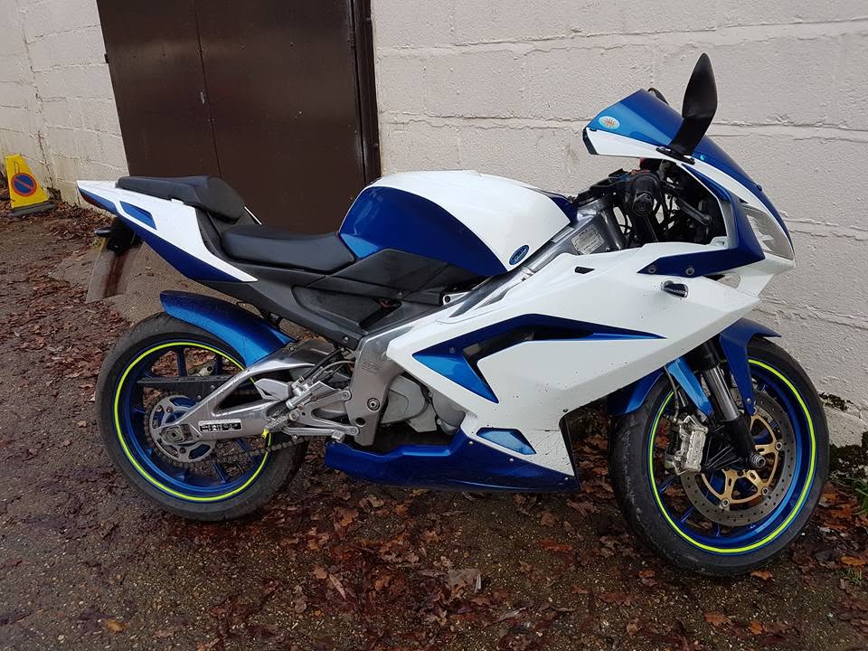 Fully rebuilt and resprayed motorcycle